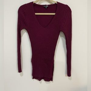 V-Neck Long Sleeve Shirt - Fashion Nova